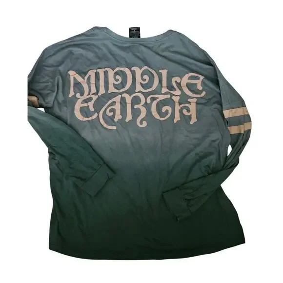 Boxlunch " Middle Earth" Lord of the Rings Men Long Sleee Ombre T-shirt Size XL - Picture 3 of 10